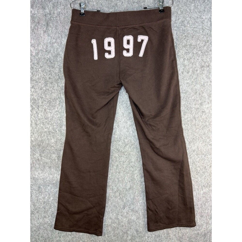 Hollister Women’s Brown 1997 Wide Leg Sweatpants Medium Spellout Y2K